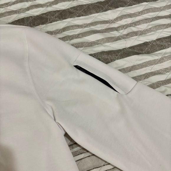 DKNY Mens Quarter-Zip Large White Long Sleeve Pullover - Picture 6 of 9